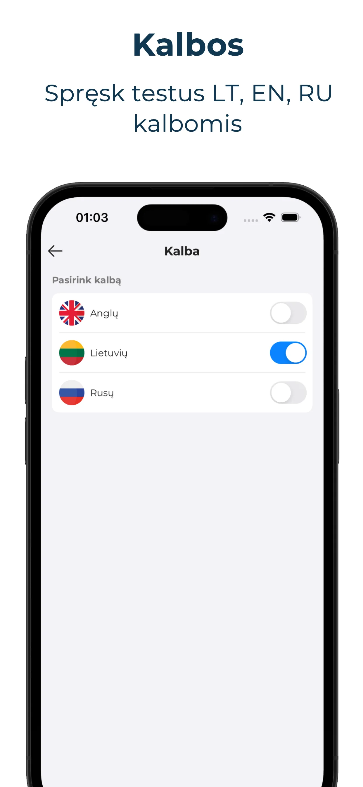 Autostart KET mokymosi programa — telefono ekrano vaizdas 6